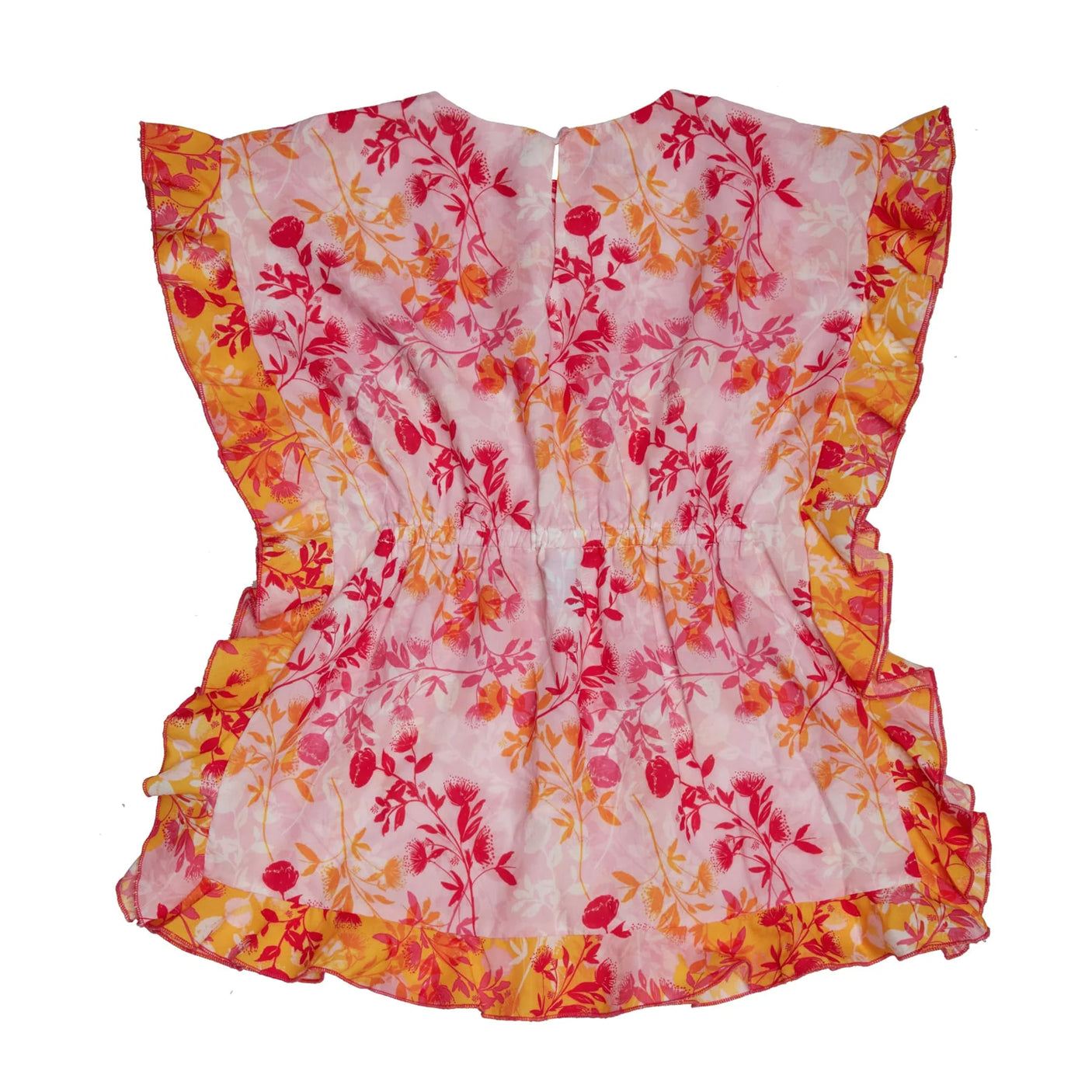 Girl's Kaftan Ruffled - Botanical