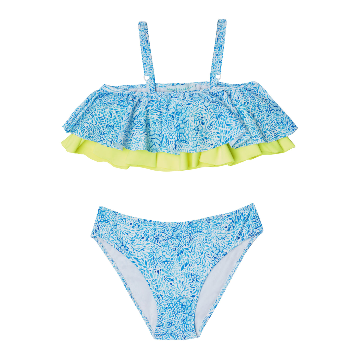 Girl's Double Ruffled Bikini - Iris