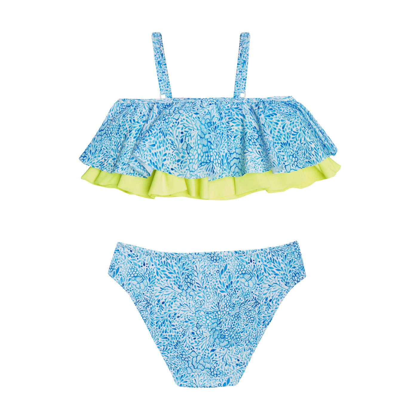 Girl's Double Ruffled Bikini - Iris