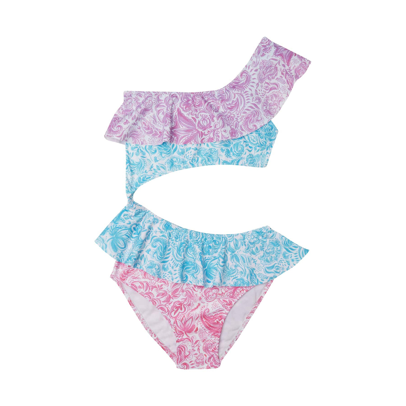 Girl's One Piece Cut Out - Paisley Mix