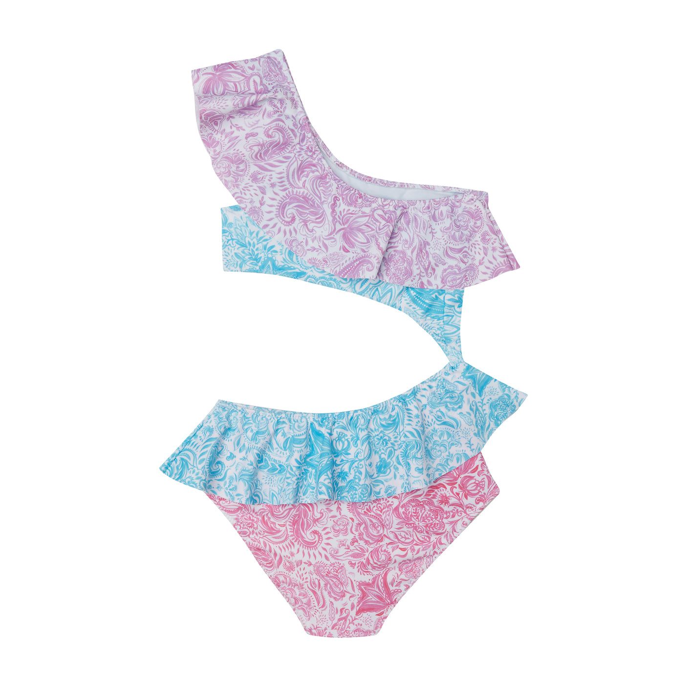 Girl's One Piece Cut Out - Paisley Mix