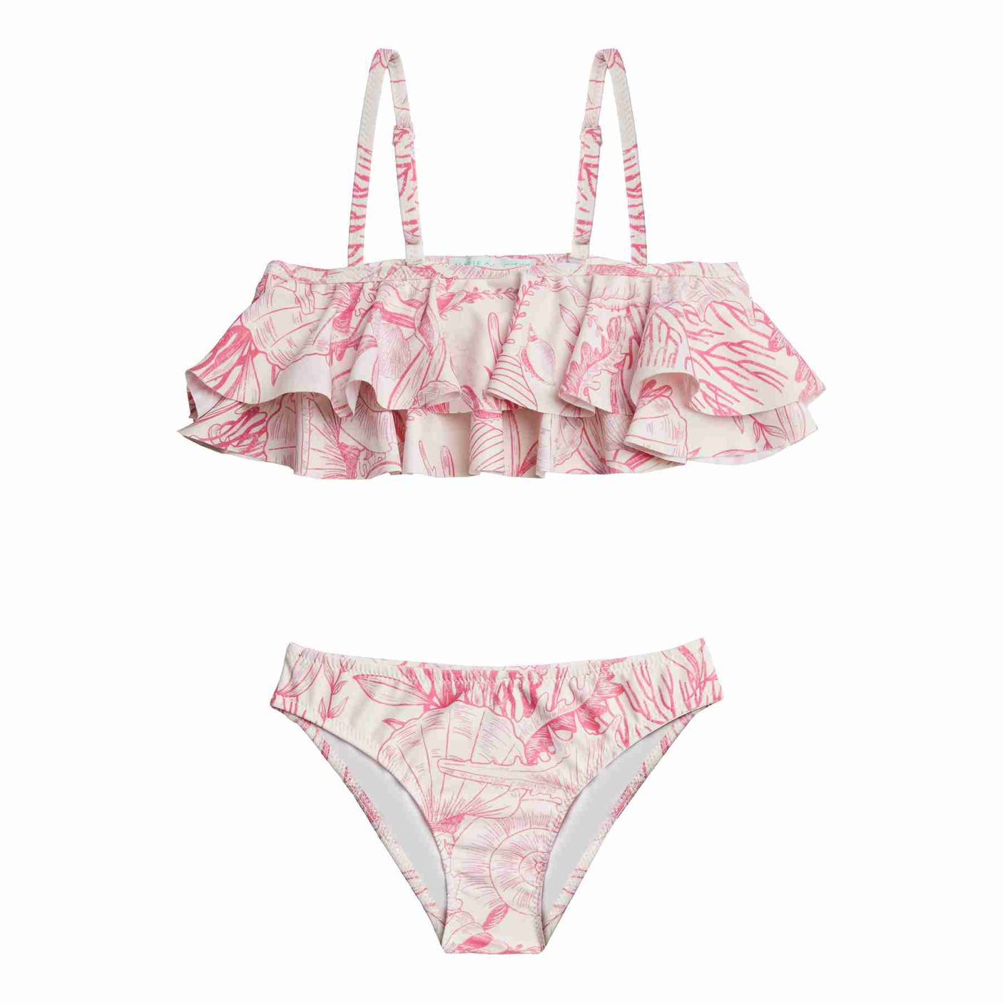Double Ruffled Bikini - Thalassa Pink