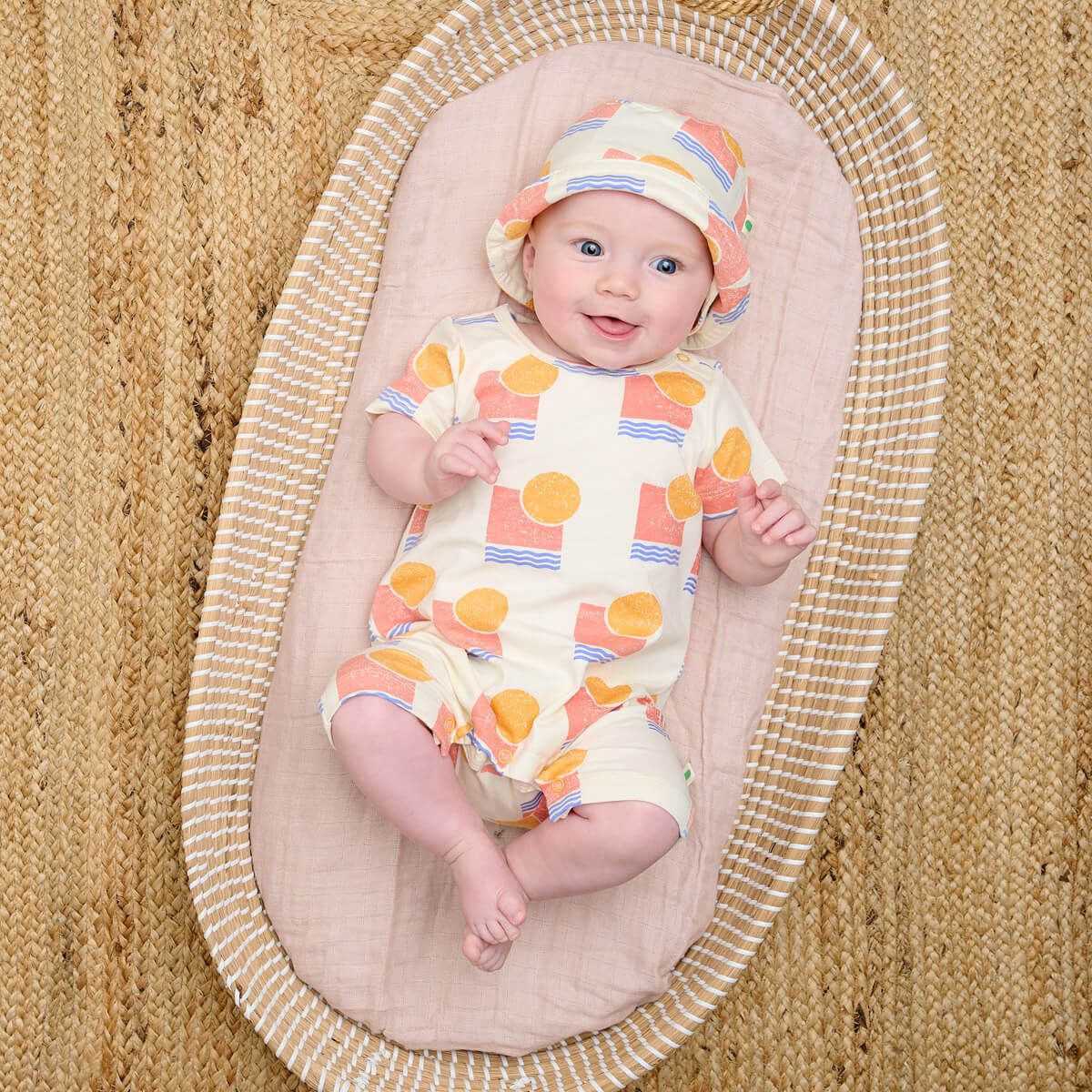 Shorty Playsuit & Hat Set - Sunset
