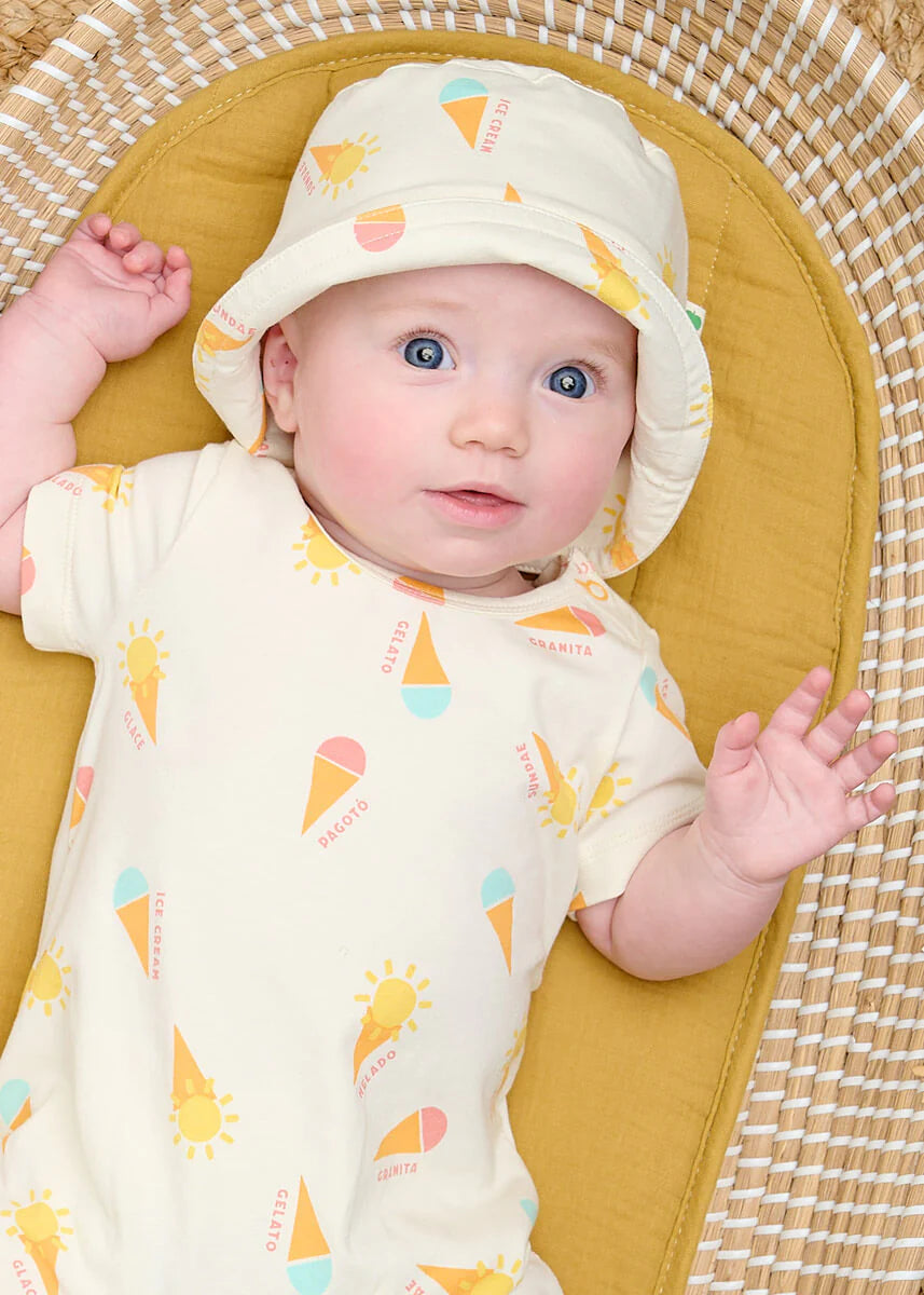Gelato Baby Shorty Playsuit & Hat Set