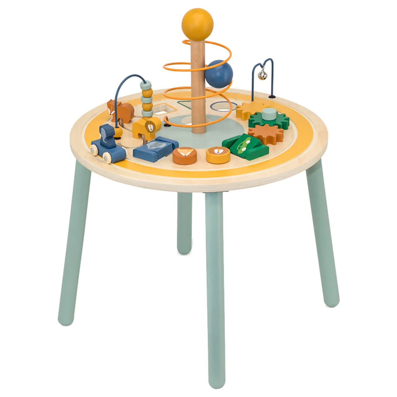 طاولة نشاط حيوانات خشبية