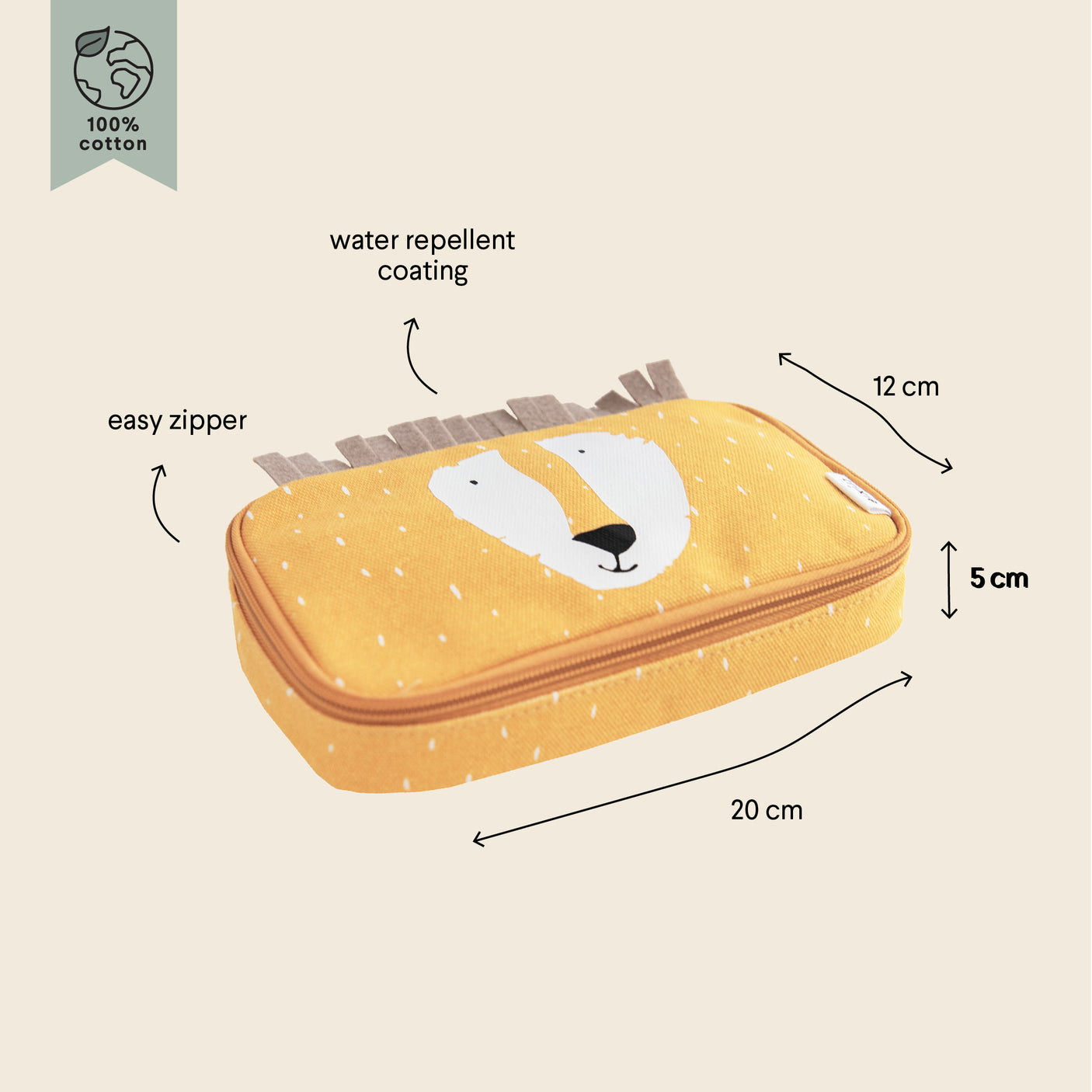 Pencil case rectangular - Mr.Lion