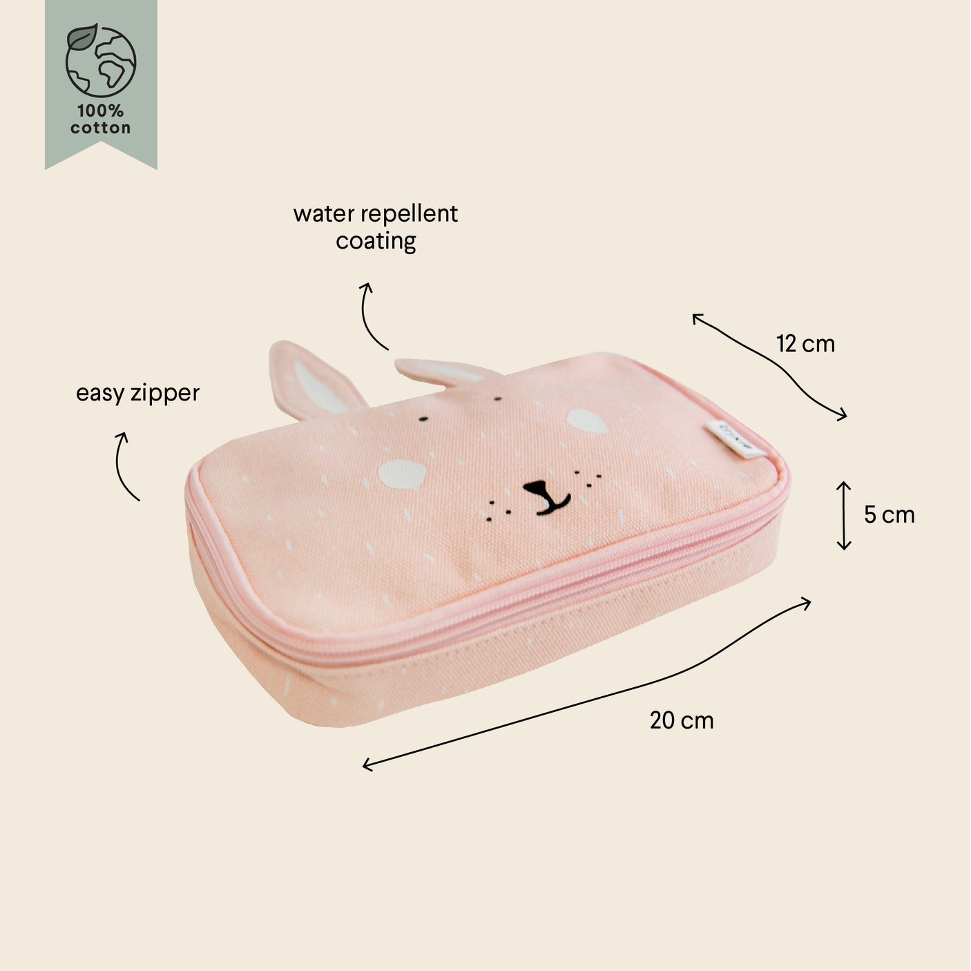 Pencil case rectangular - Mrs. Rabbit