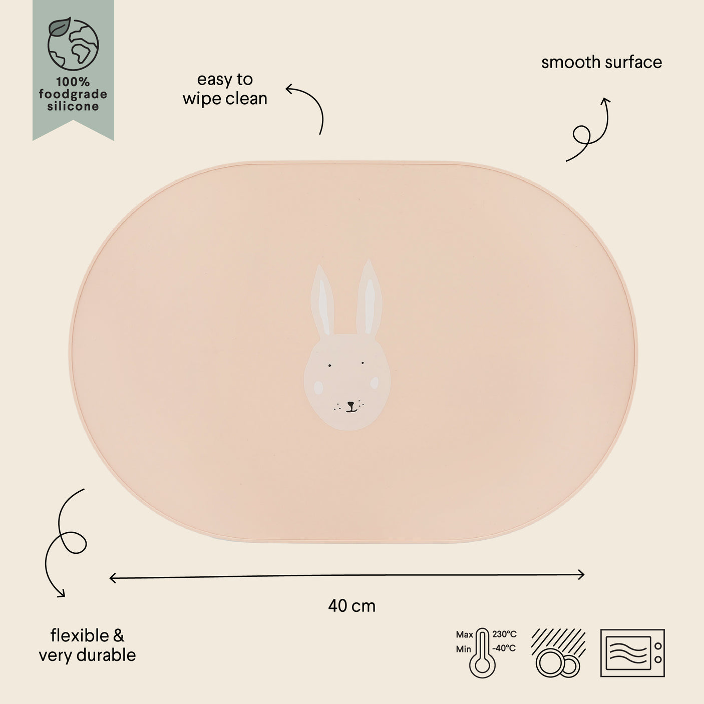 Silicone placemat - Mrs. Rabbit
