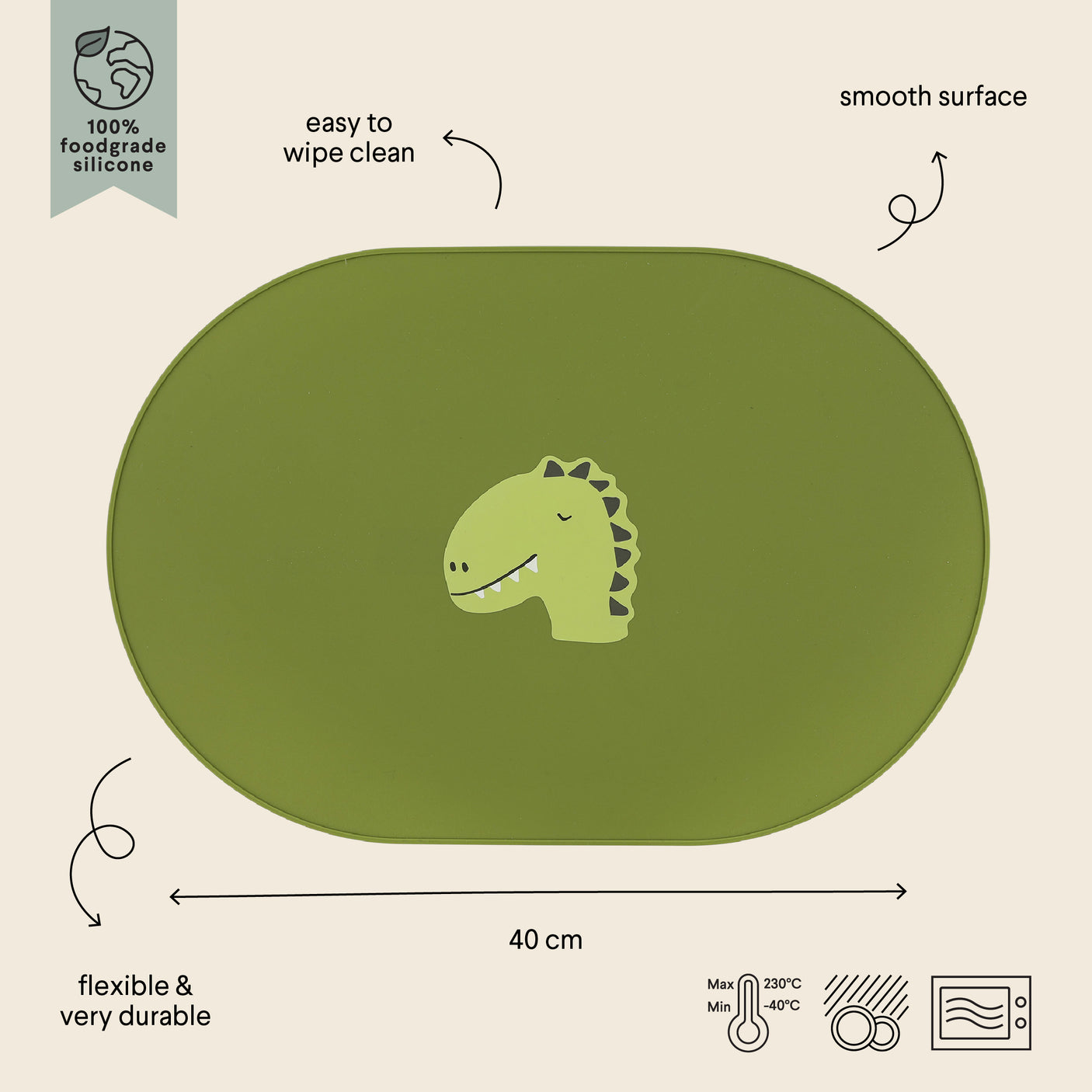 Silicone placemat - Mr. Dino