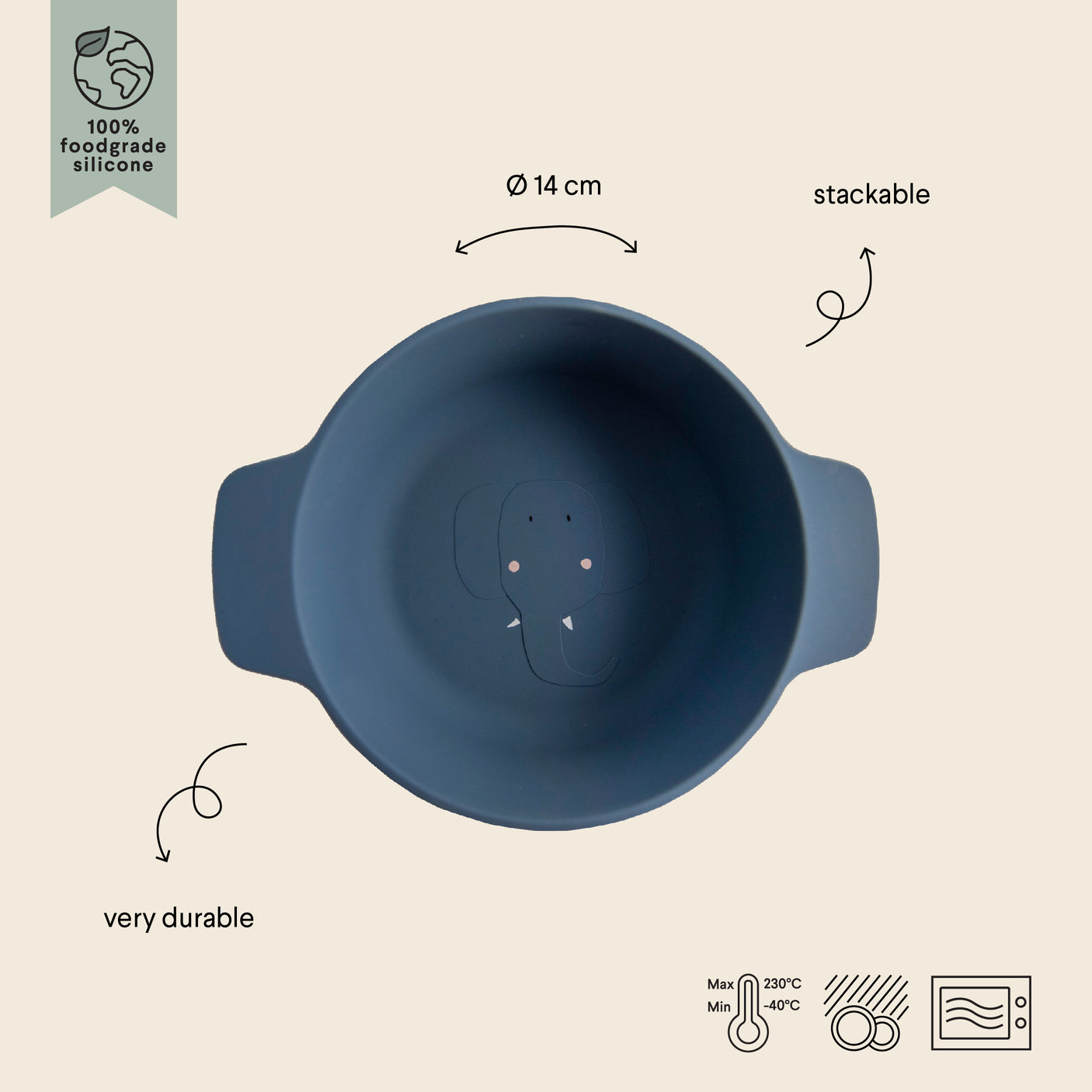 Silicone bowl - Mrs. Elephant