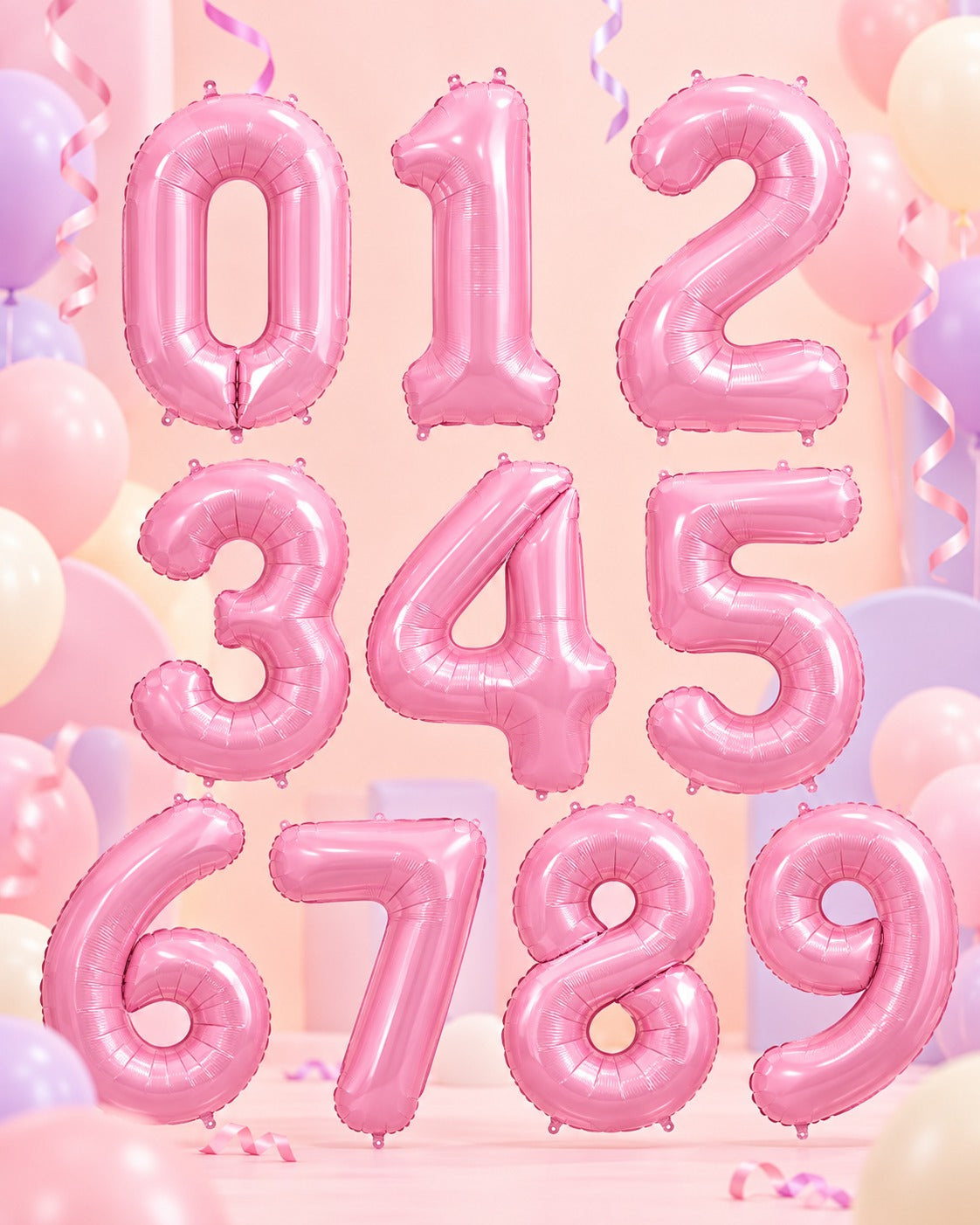Pink Foil Number Balloon - 86cm