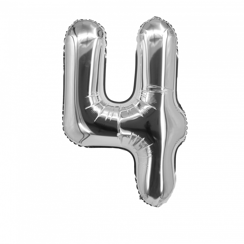 Silver Foil Number Balloon 28"