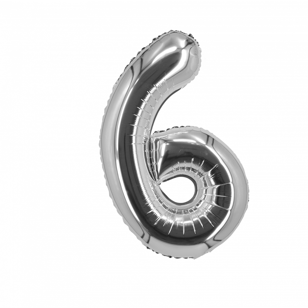 Silver Foil Number Balloon 28"