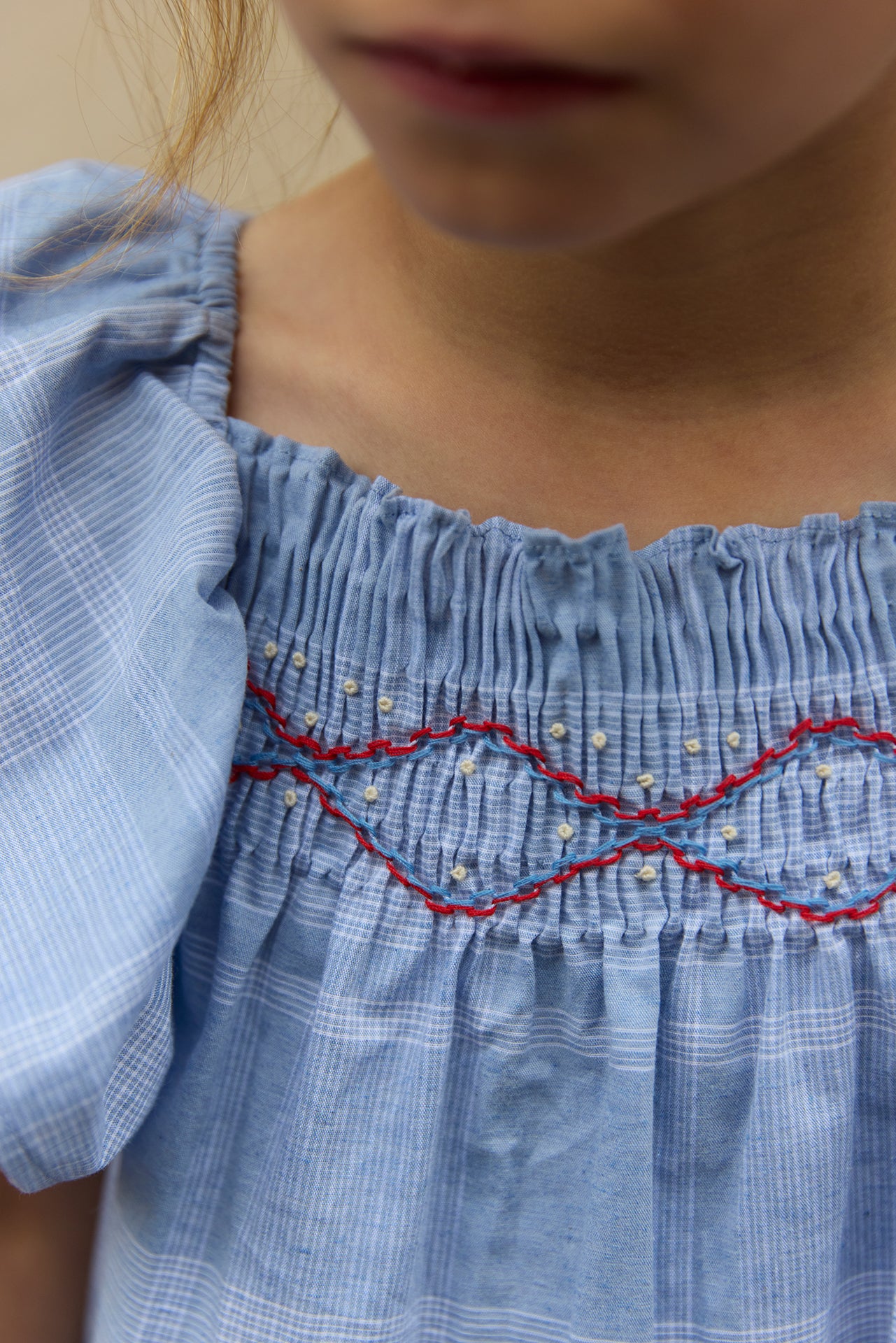 Dress - Natasha Check Chambray