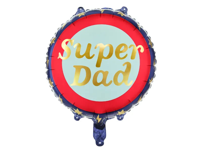 18" Super Dad Blue Foil Balloon