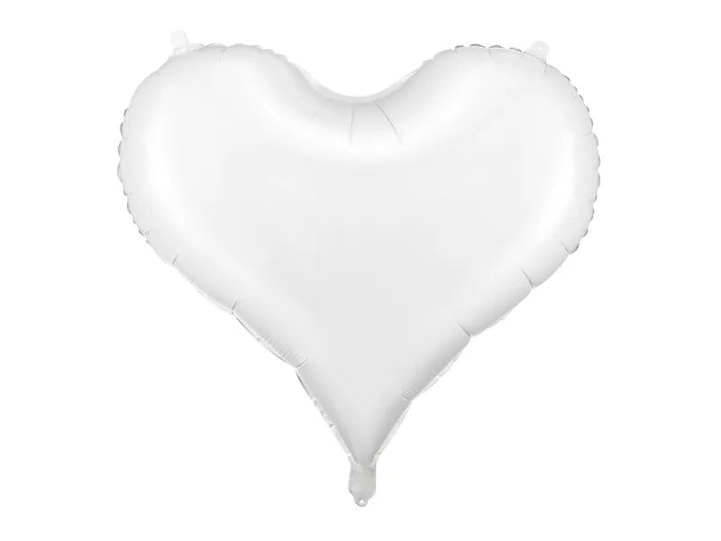 White Heart Foil Balloon 24"