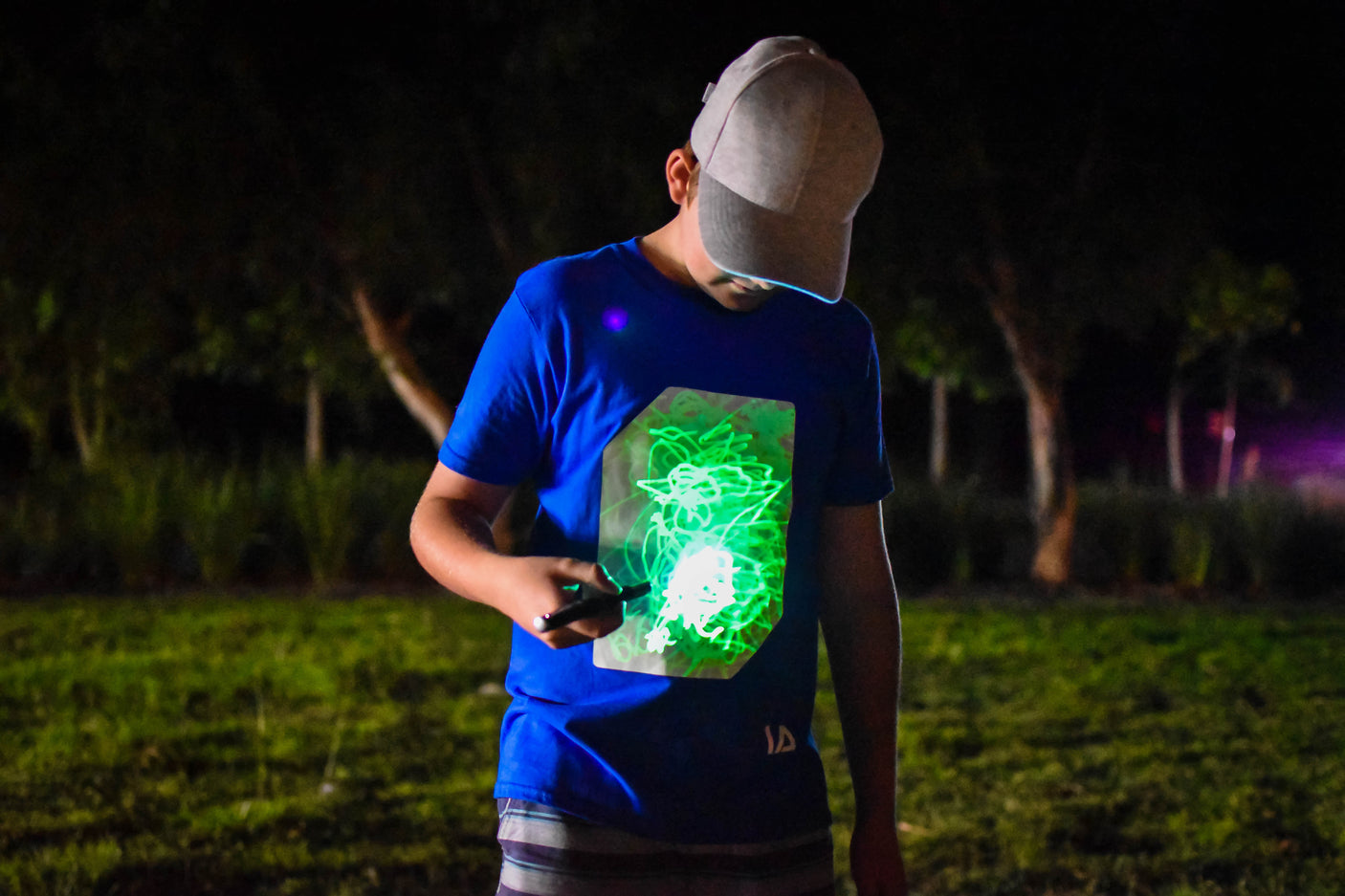 Glow In The Dark Tshirt - Blue/Green