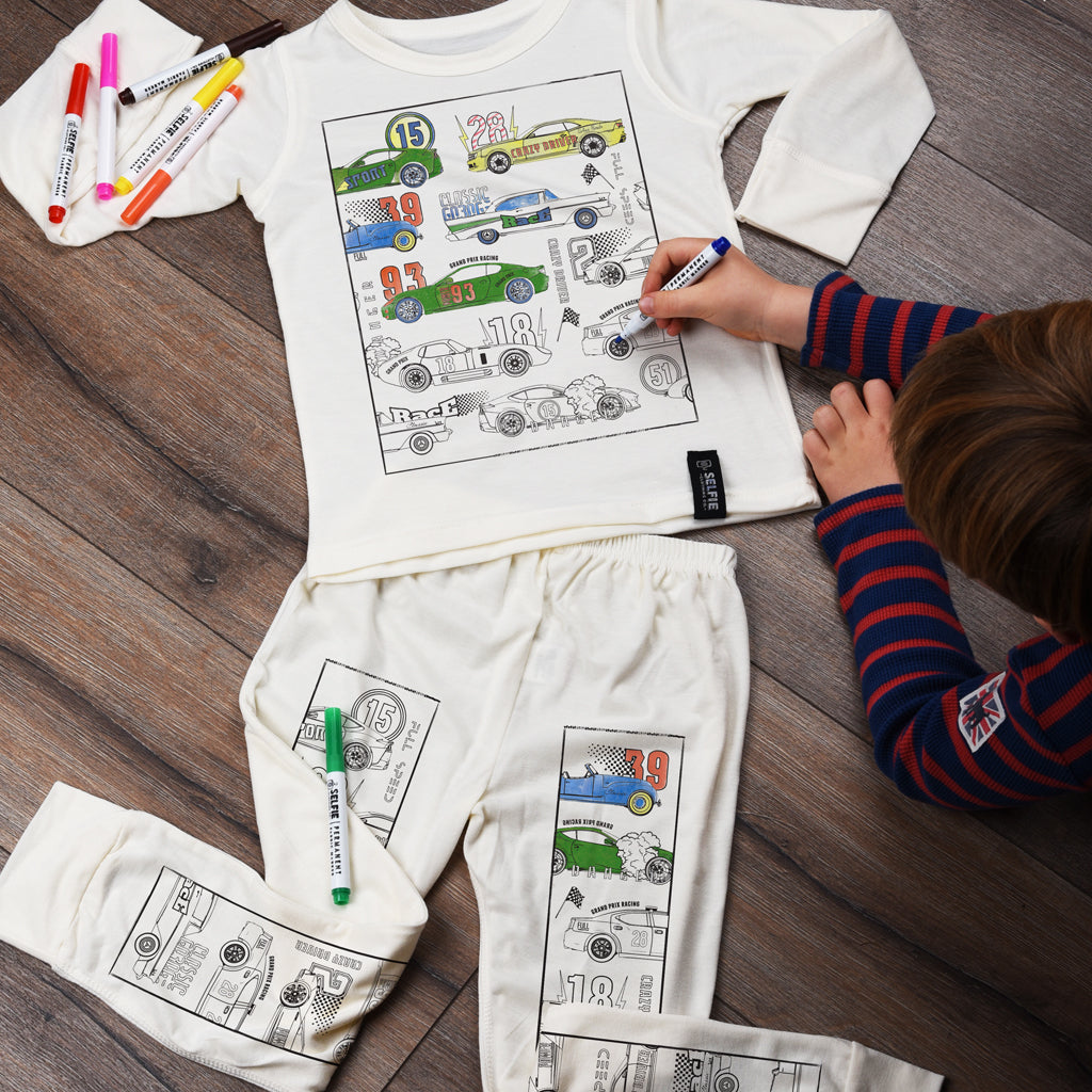 Car Crazy Color In Pajama