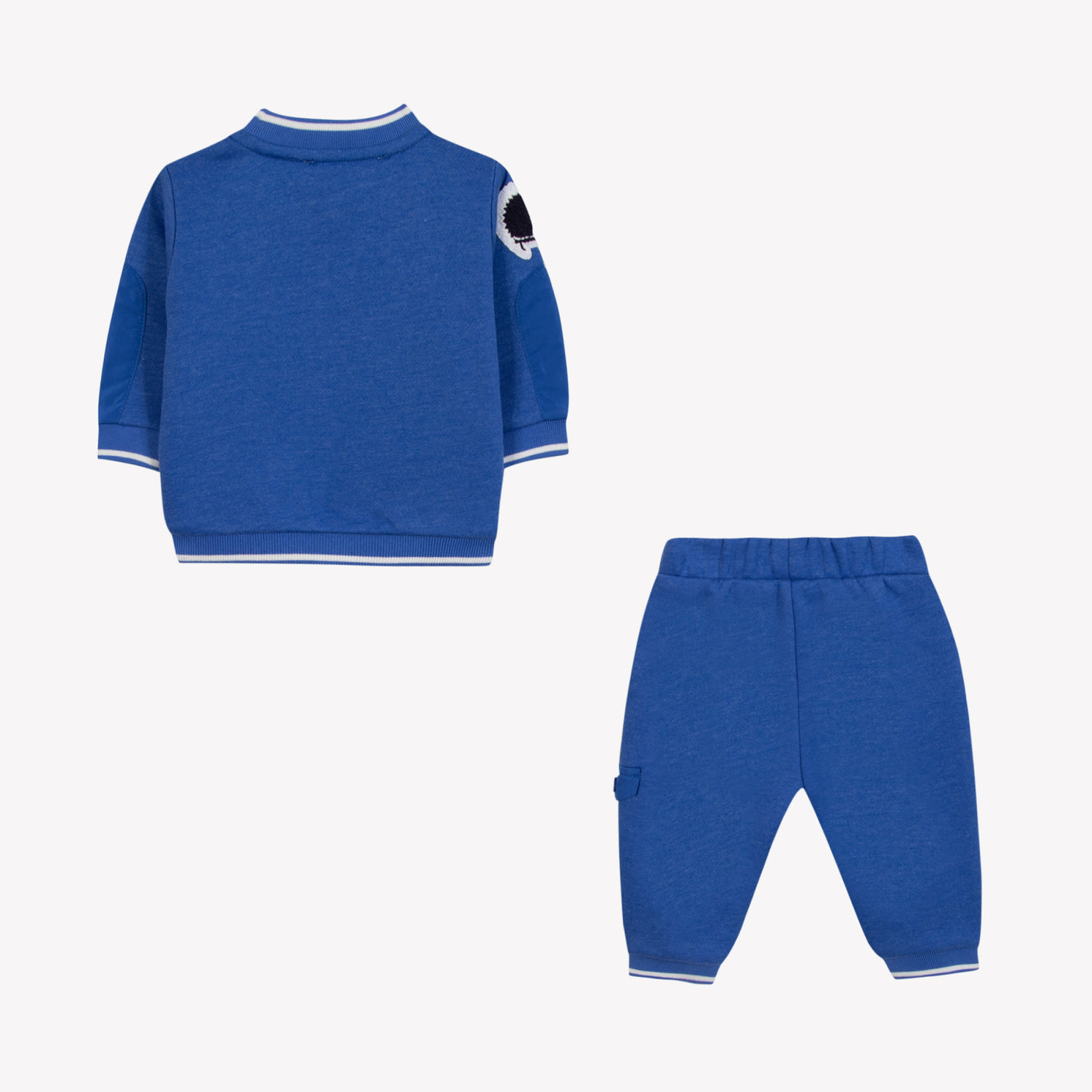 Boys Electric Blue Jersey Varsity Trouser Set