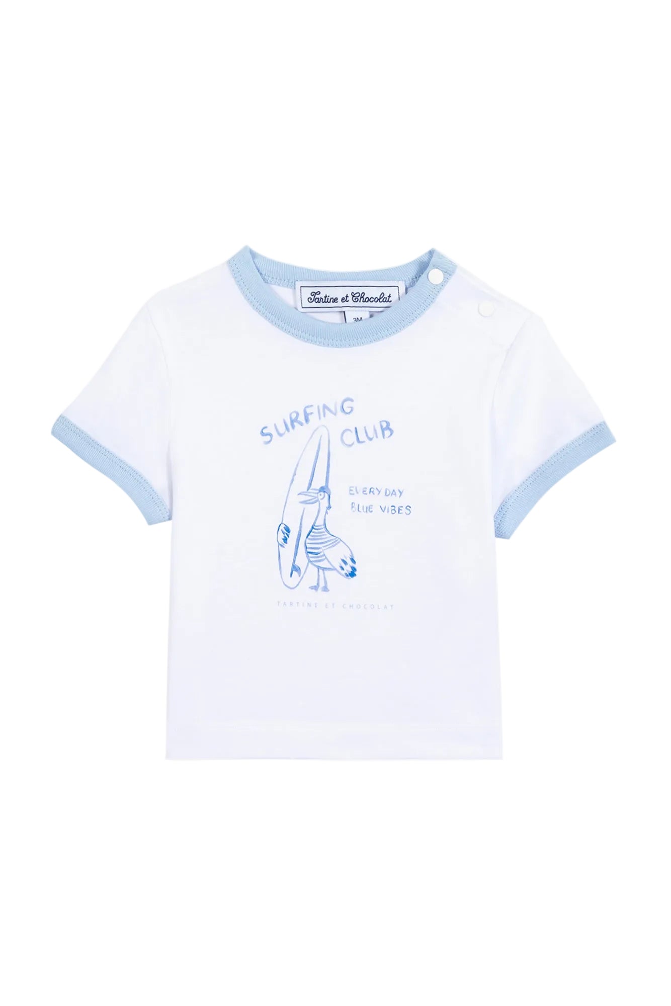 T-Shirt - White Cotton Illustration Seaside