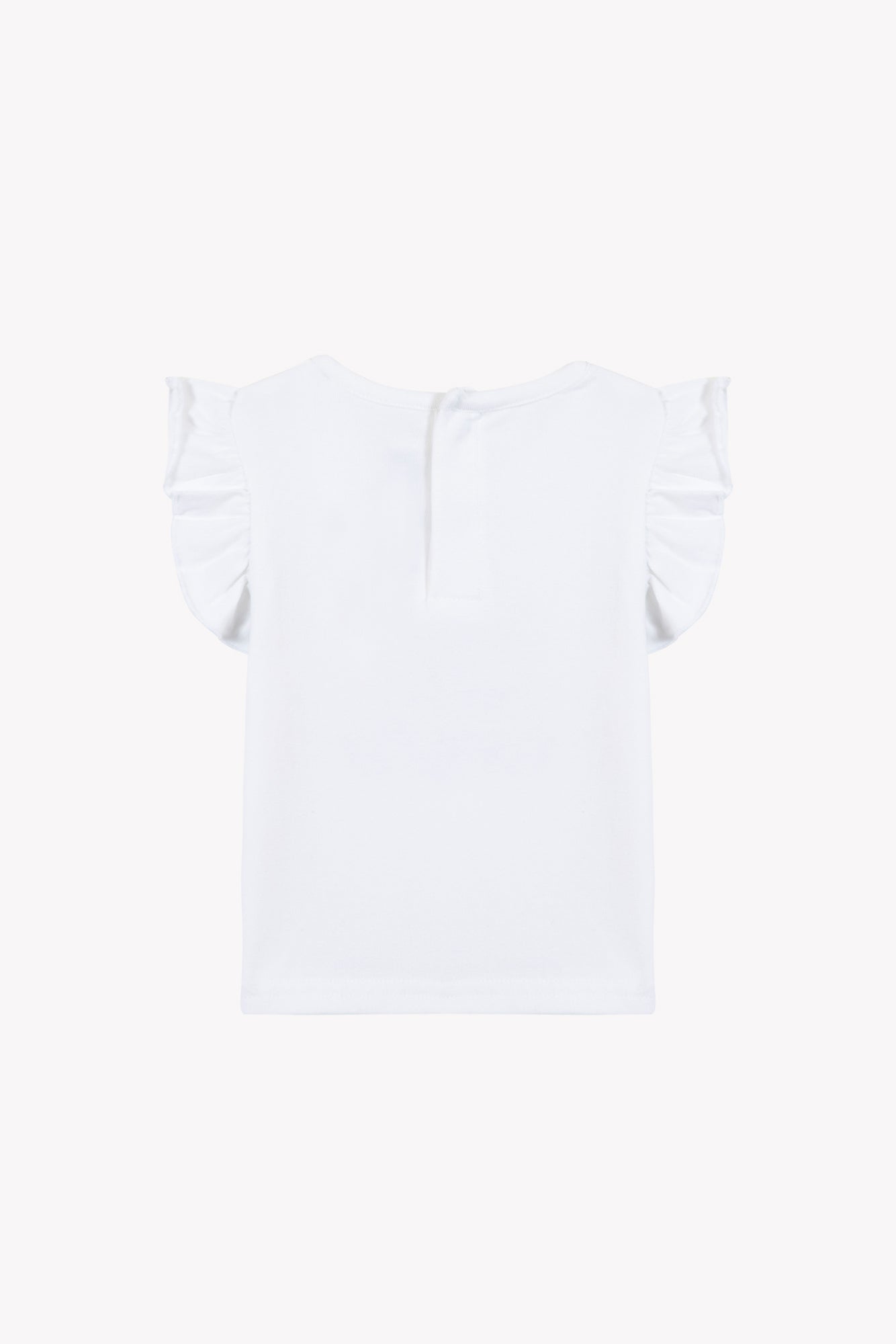 T-Shirt - White Cotton Illustration Tennis