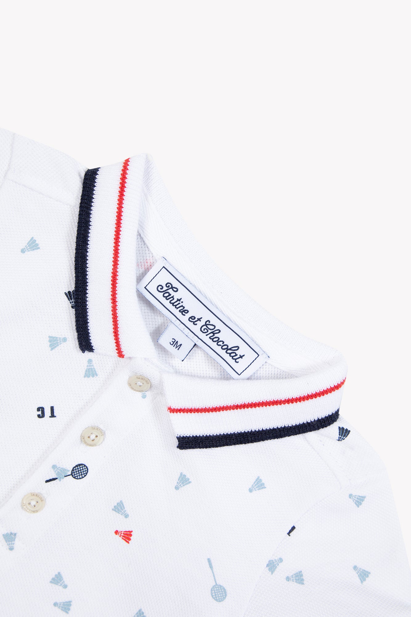 Polo Shirt - White Cotton Sports Club