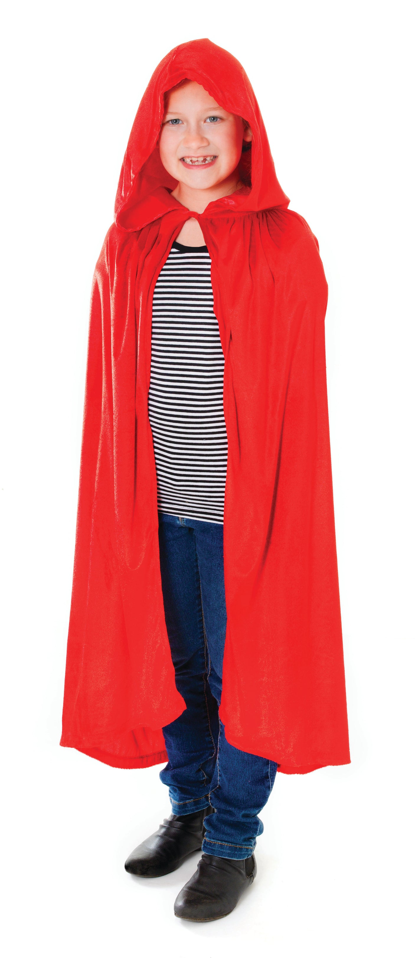 Velvet Red Hooded Cloak 88cm