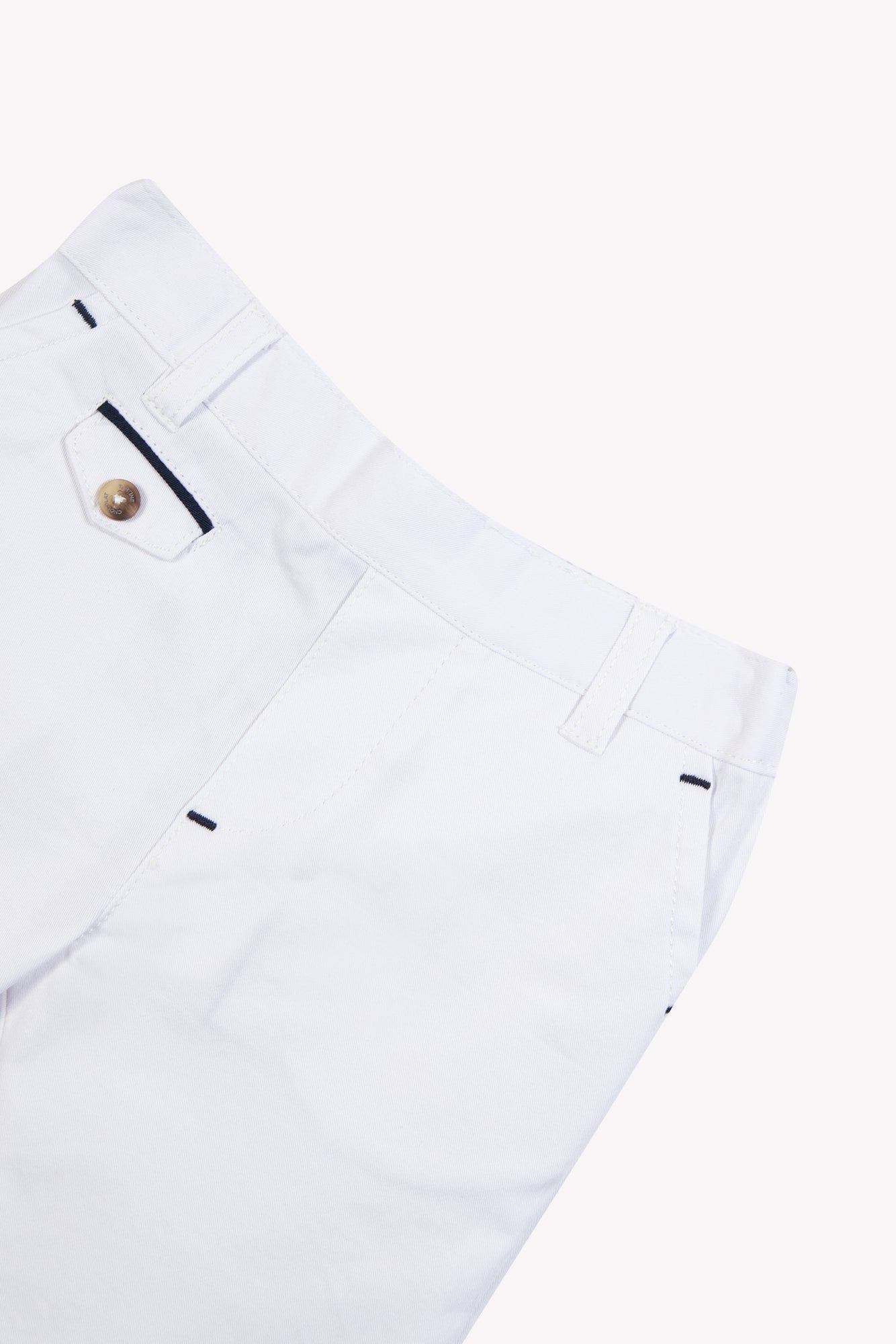 Pants - White Cotton Ceremony