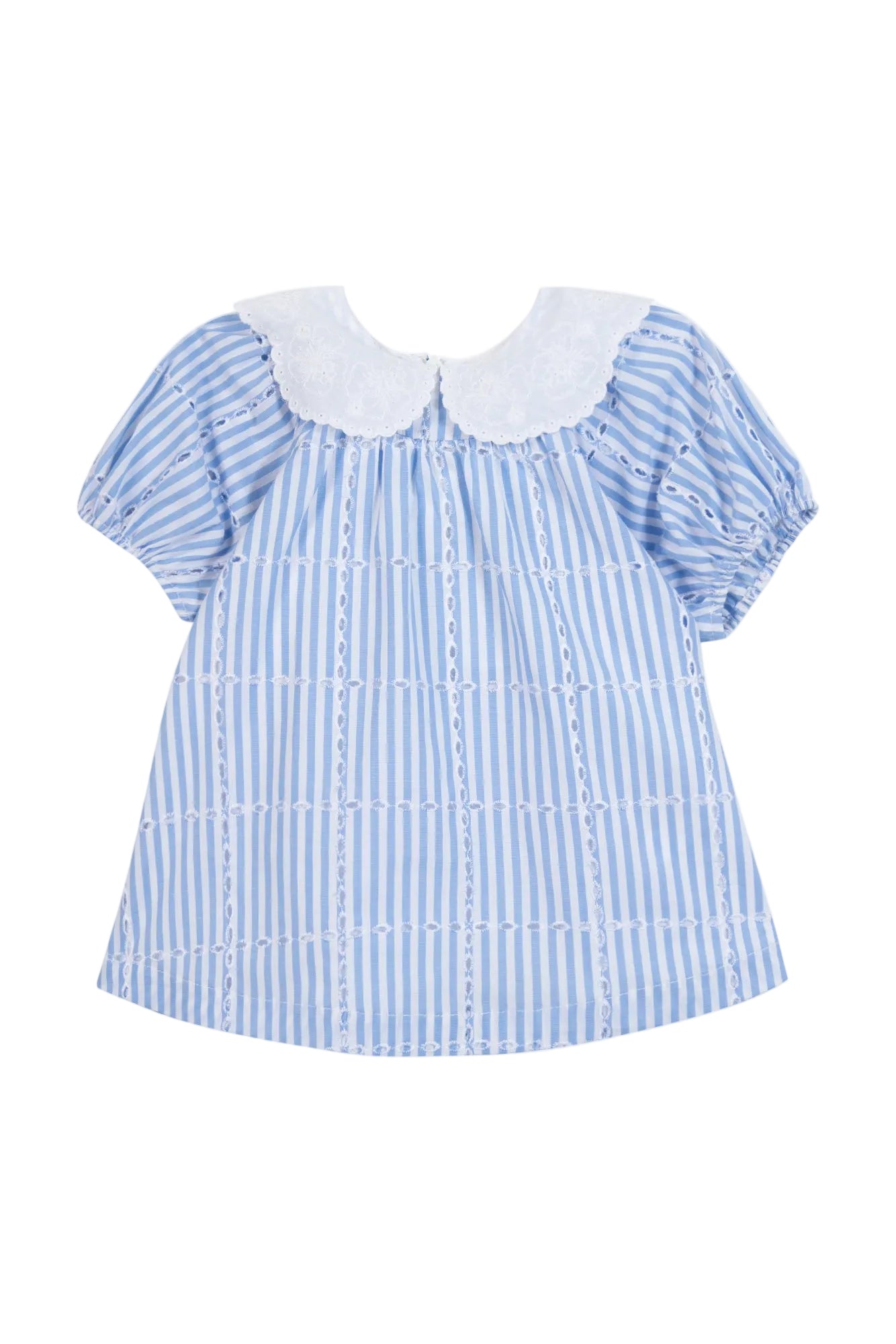 Dress - Azure Cotton Peter Pan Collar