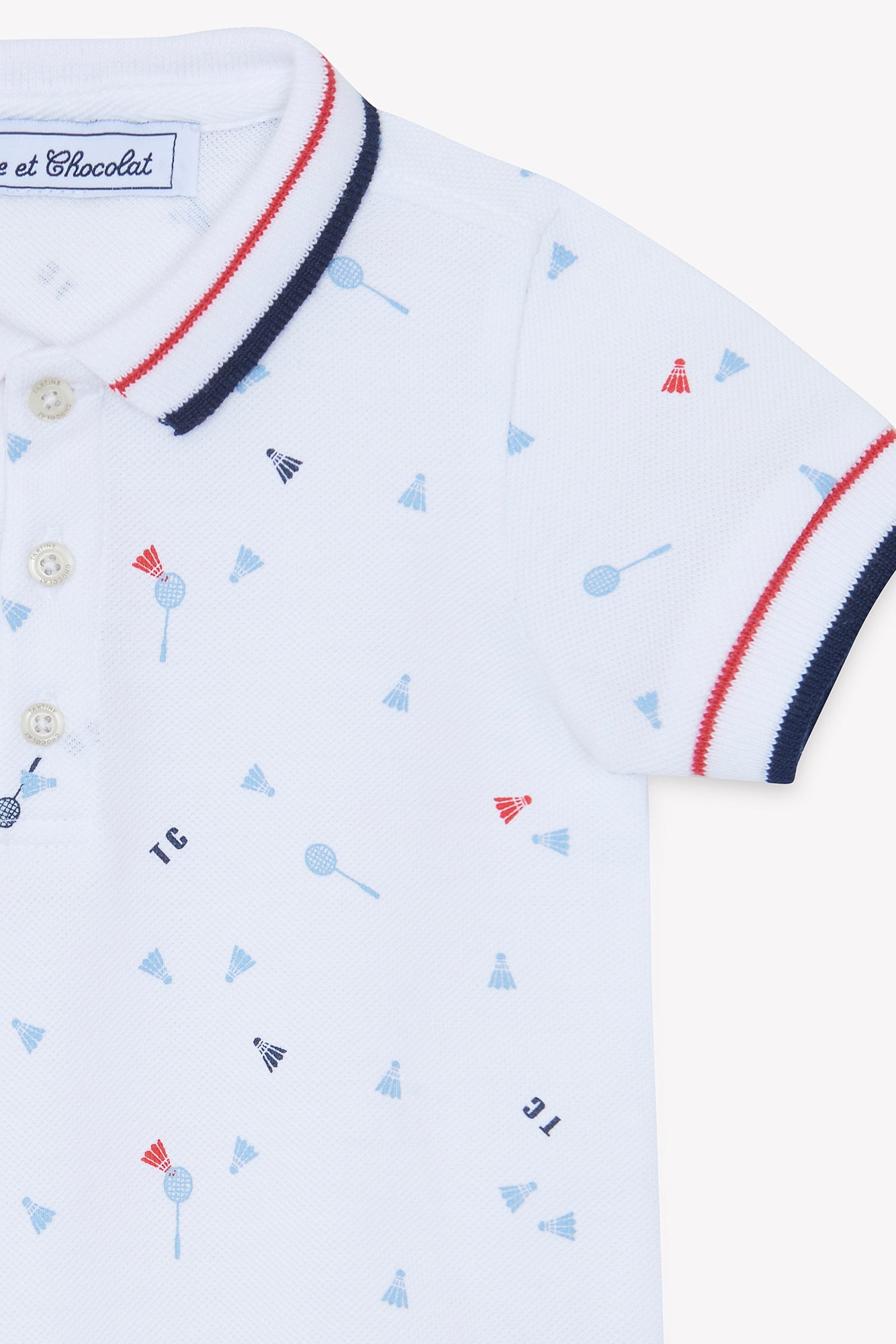 Jumpsuit Short - White Cotton Print Sports Club