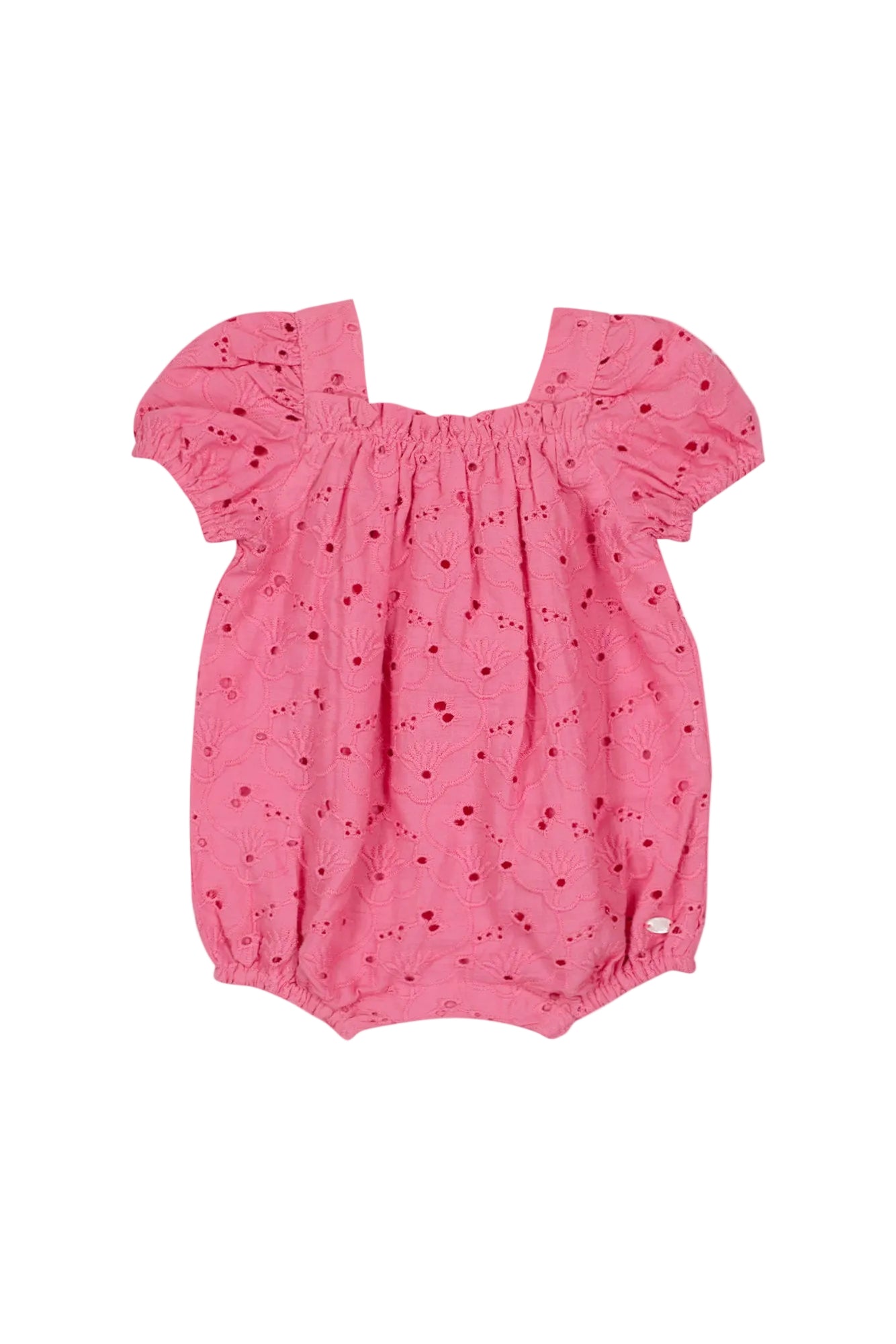 Jumpsuit - Pink Cotton Embroidery English