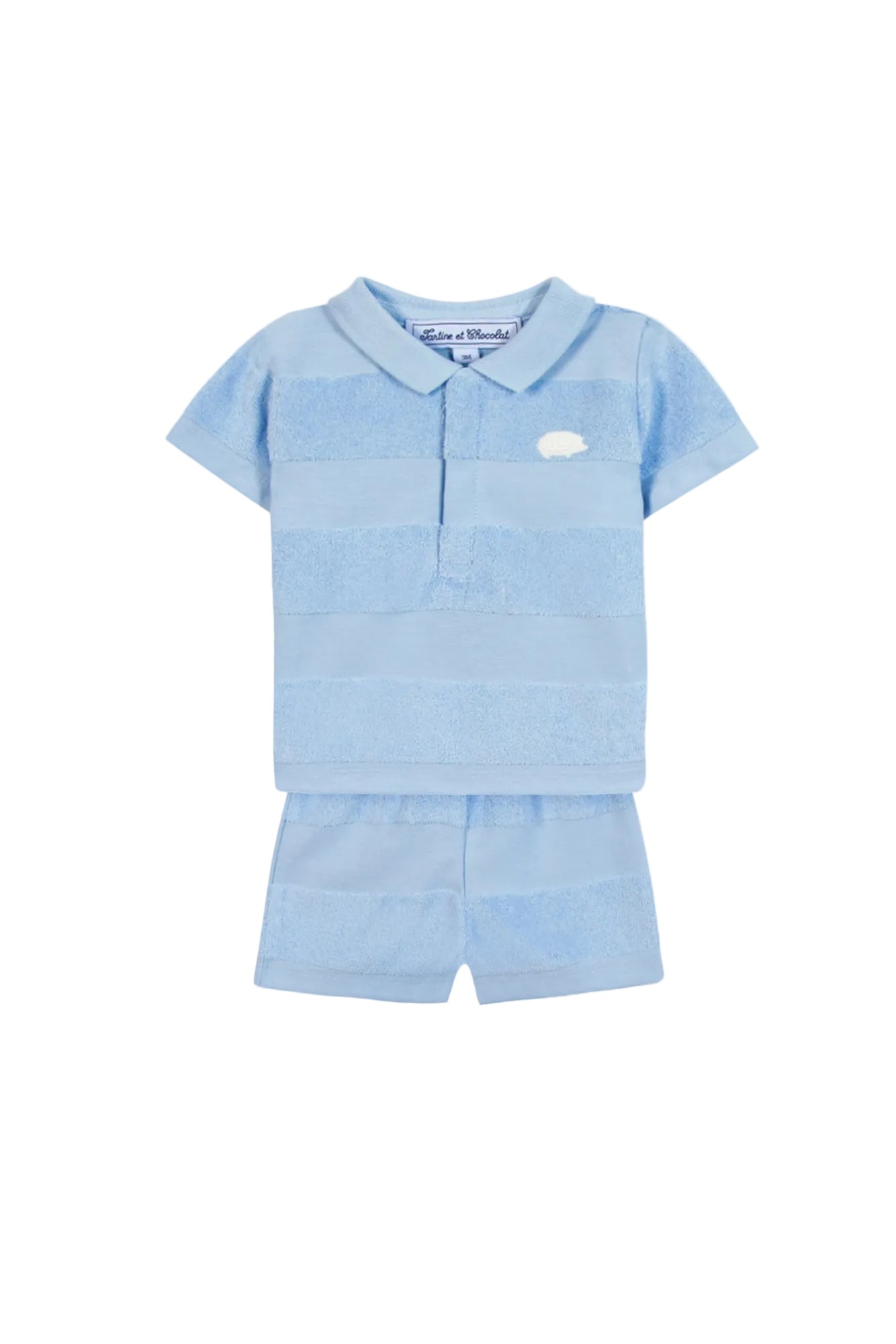 Short Set - Blue Cloud Cotton Stripes