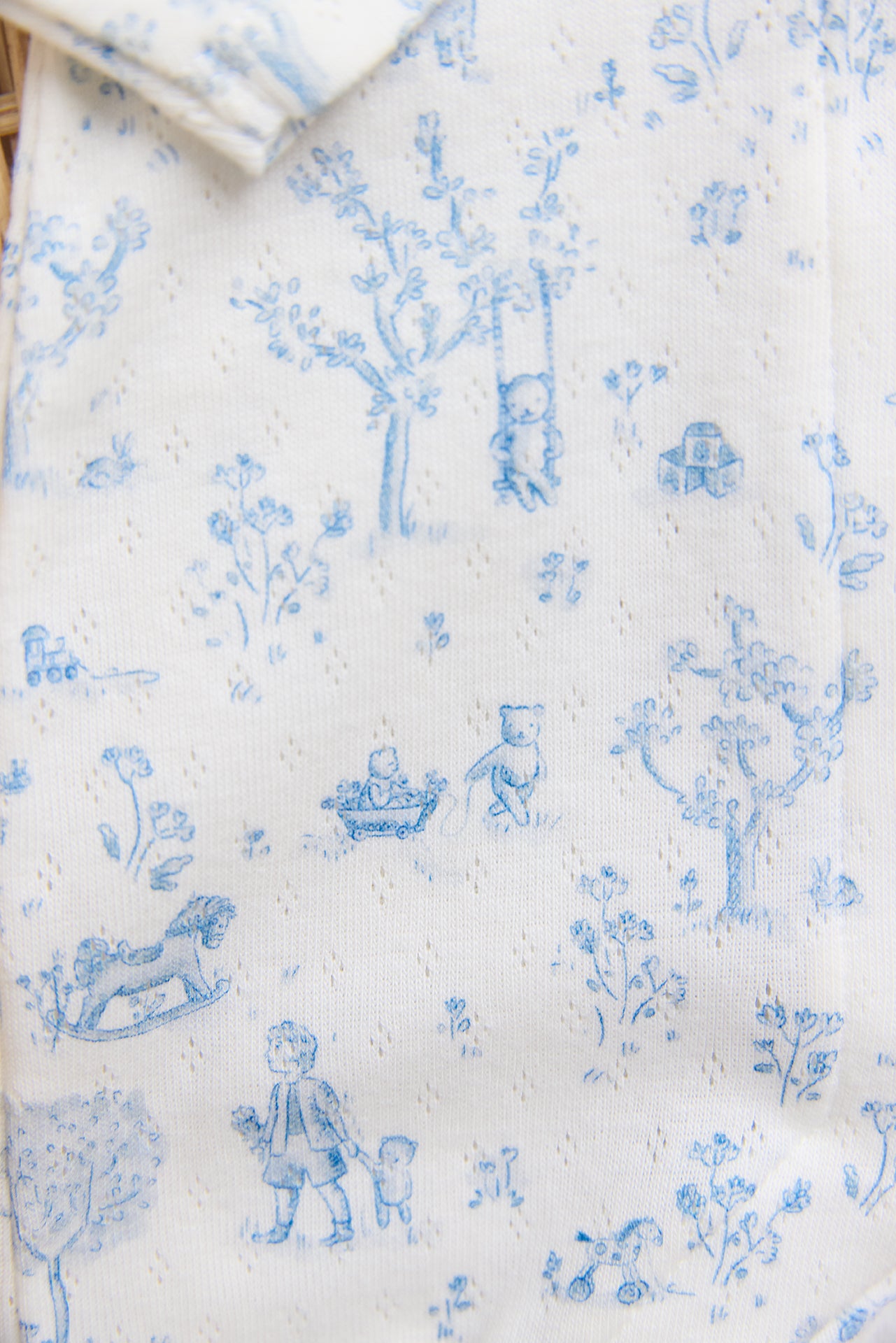 Pyjama - Sky Blue Cotton Print Fantasy Garden