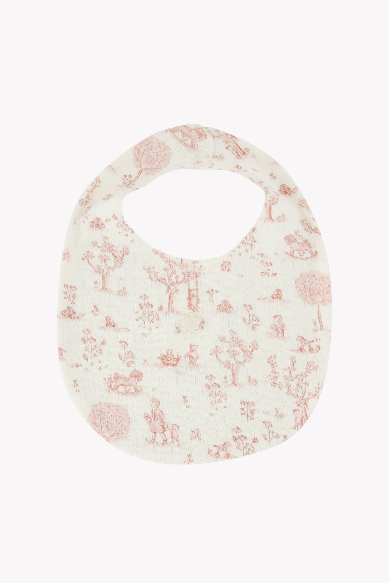 Bib - Pink Fantasy Garden Cotton