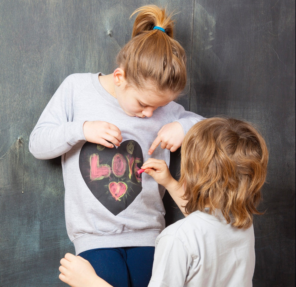 Chalkboard Tshirt Heart - Red