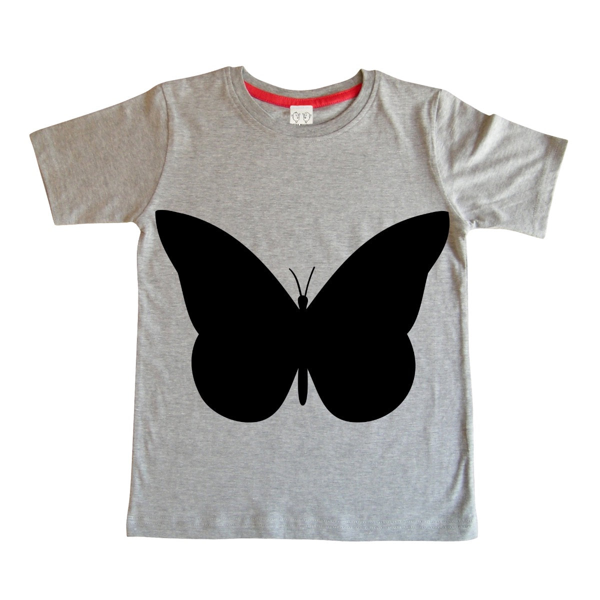 Chalkbboard T-Shirt Butterfly - Grey