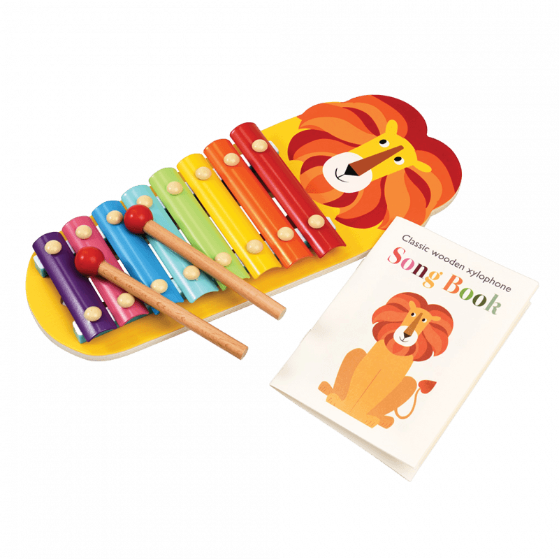 Children's xylophone with song book - Charlie the Lion