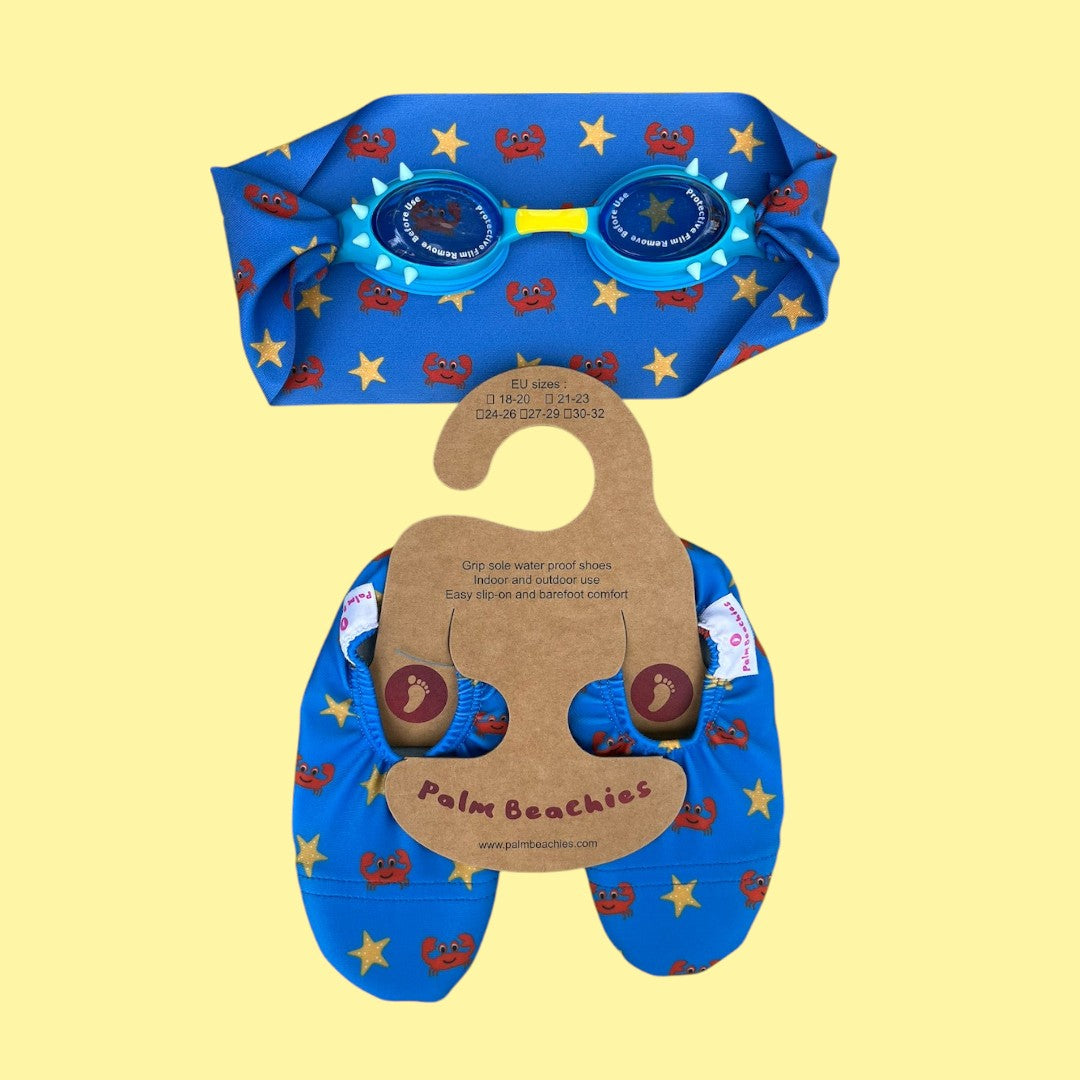 Pack - Goggles & Water Shoes Crab
