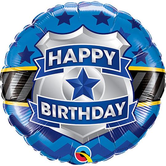 Birthday Police Badge Foil 18"