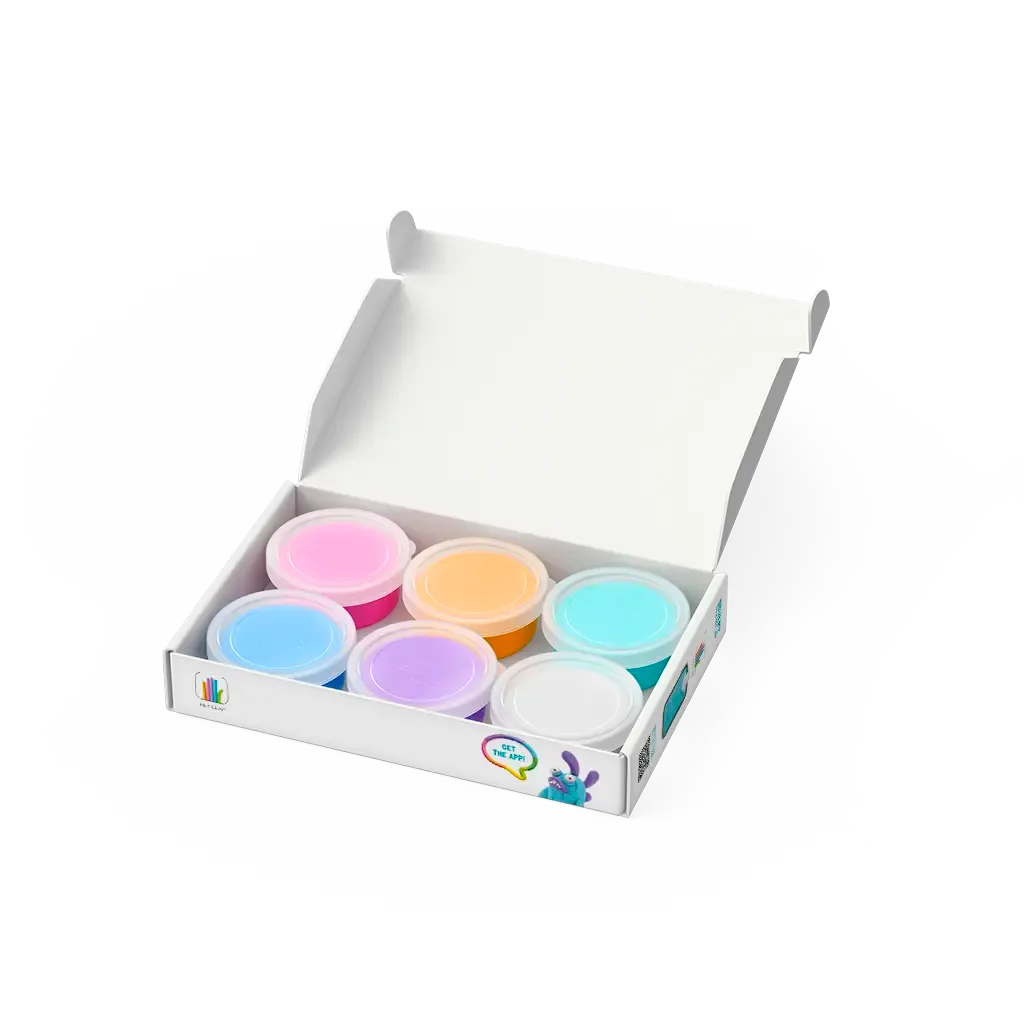 Drop, Violet, Fishka. Colorful modeling air-dry clay, 6 cans