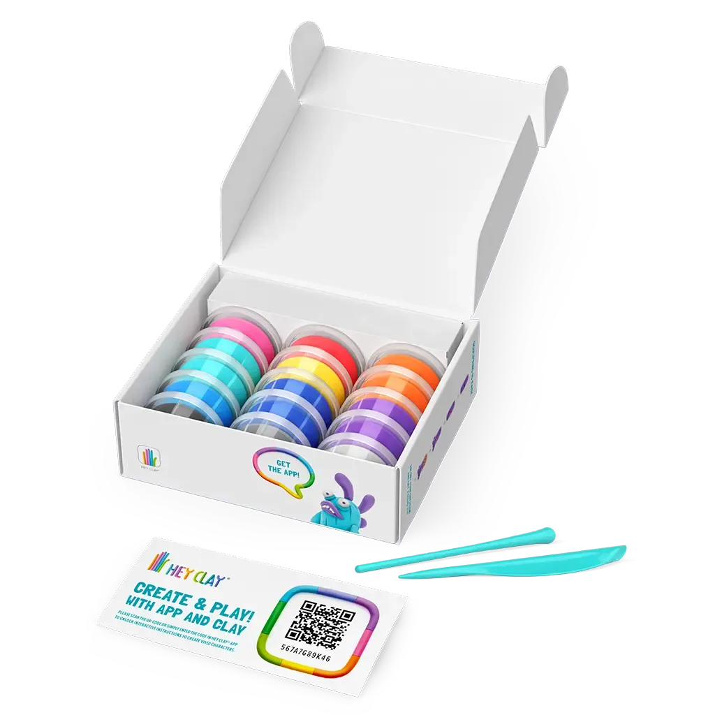 Beasts. Colorful modeling air-dry clay, 15 cans