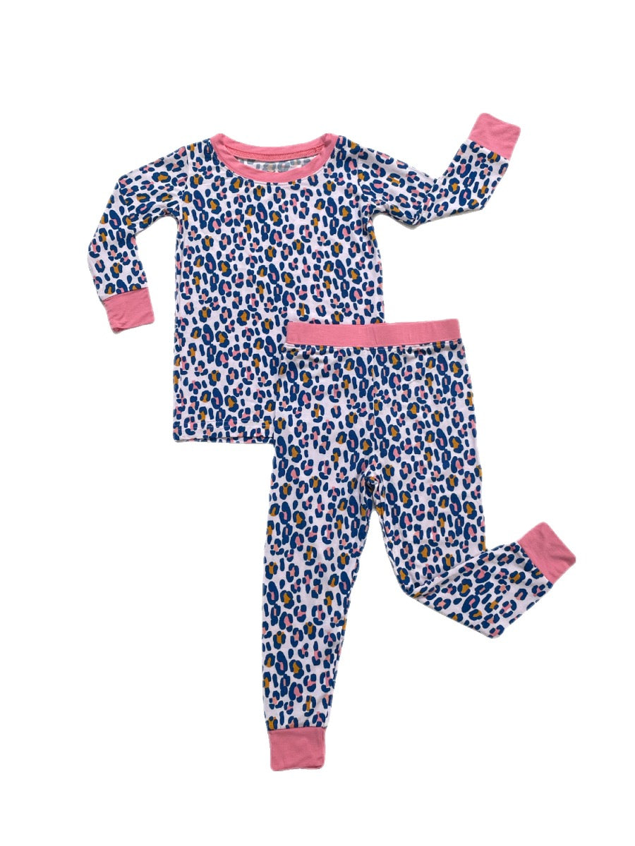 Wild Leopard Two Piece Bamboo Viscose Pajama Set