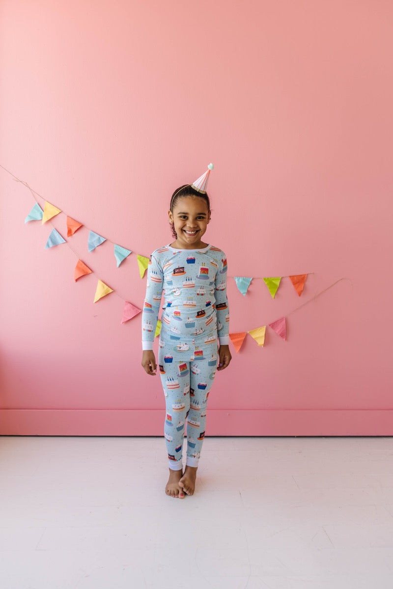 Birthday Cake Two Piece Bamboo Viscose Pajama Set