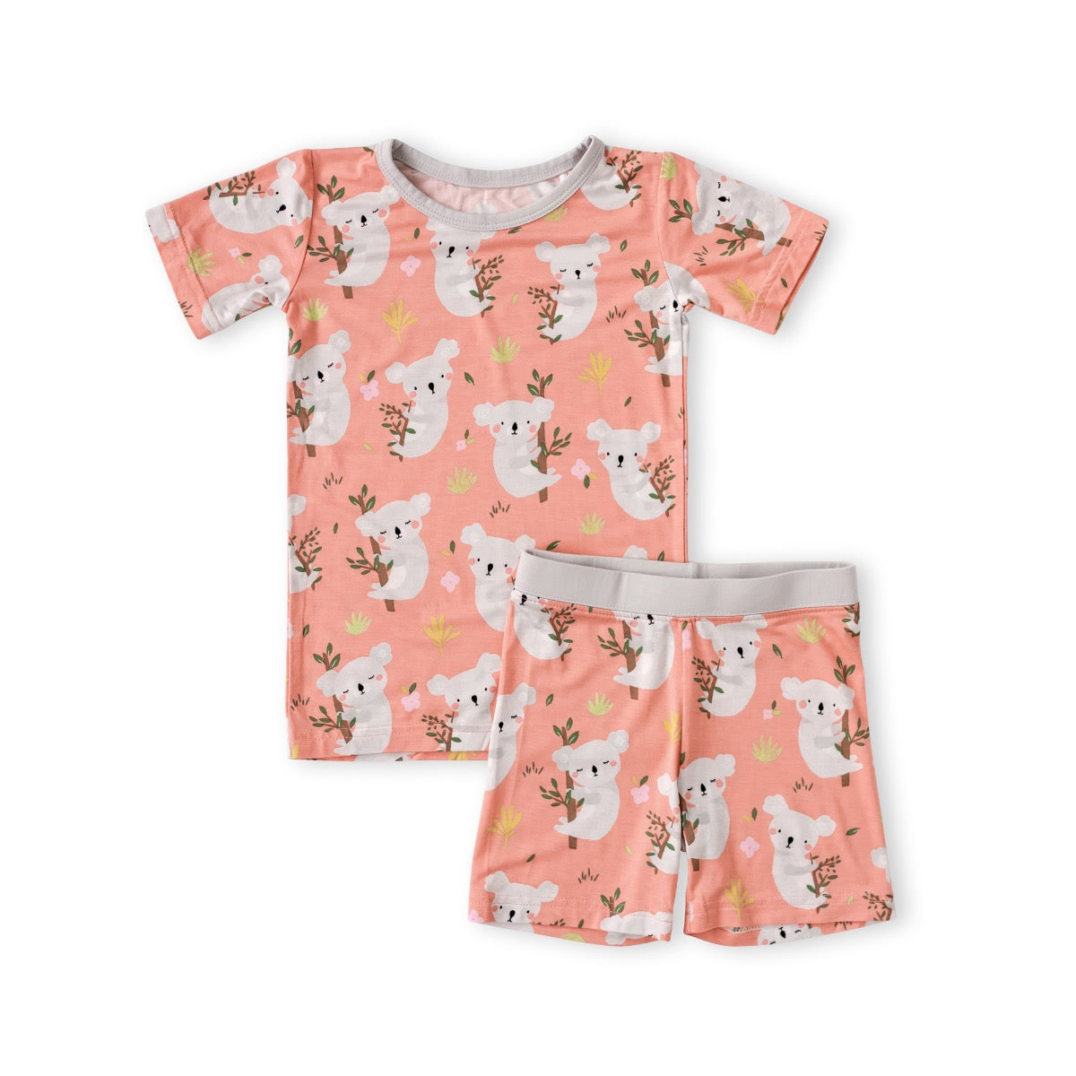 Coral Koala Bamboo Short Sleeve & Short Set