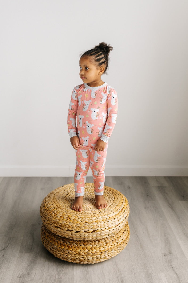 Coral Koalas Bamboo Long Sleeve Pj