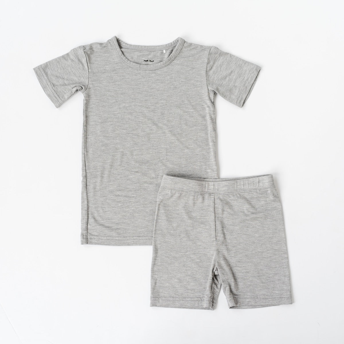 Heather Gray Bamboo Short Sleeve & Short Set