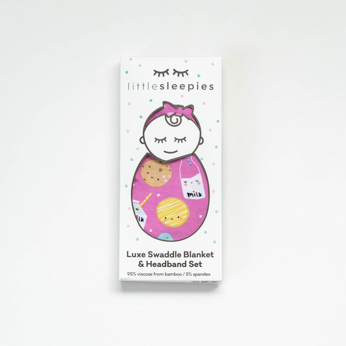 Pink Cookies Bamboo Swaddle + Headband