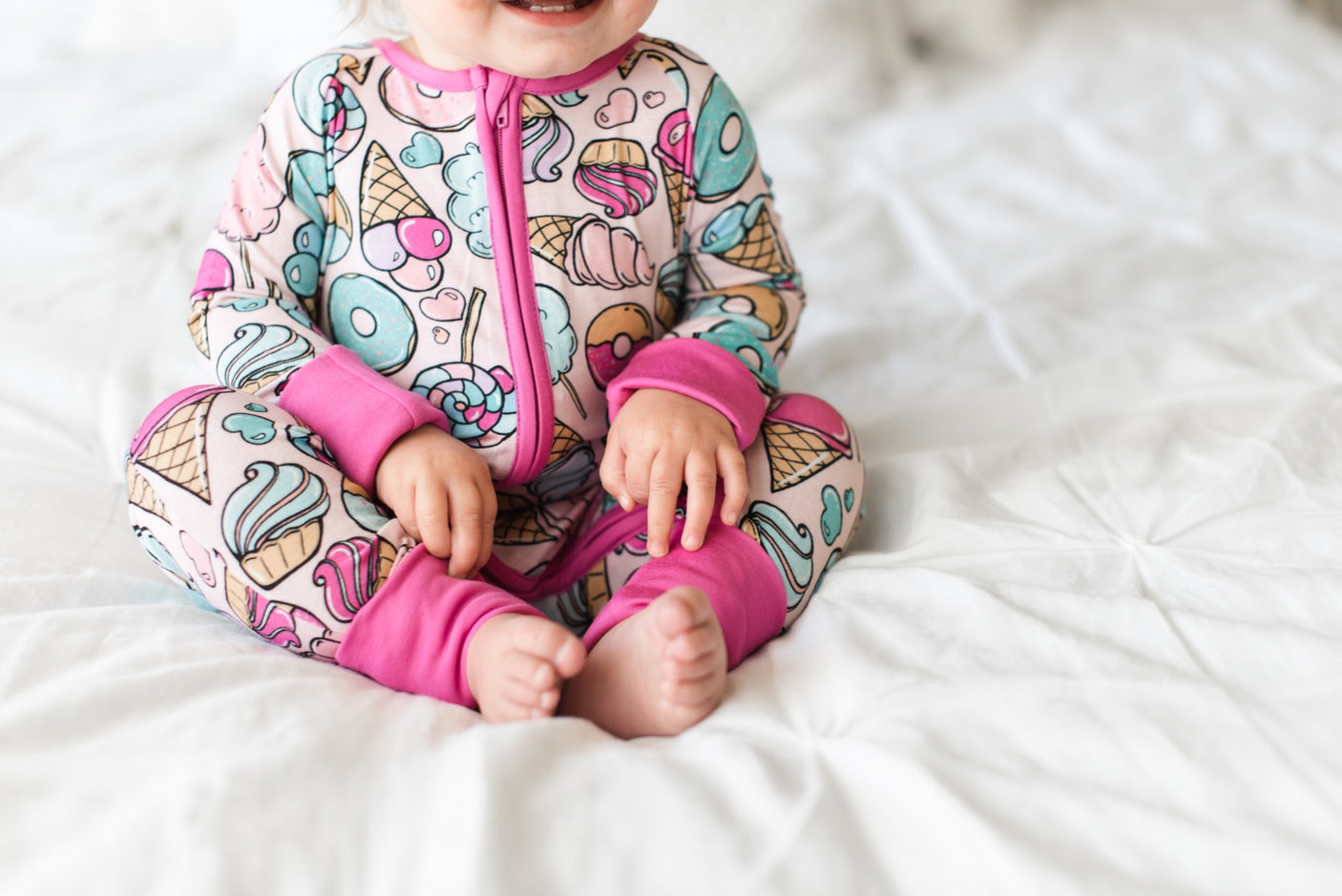 Pink Sweet Treats Bamboo Viscose Zippy