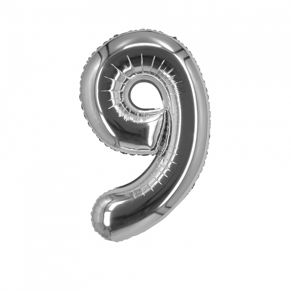 Silver Foil Number Balloon 28"