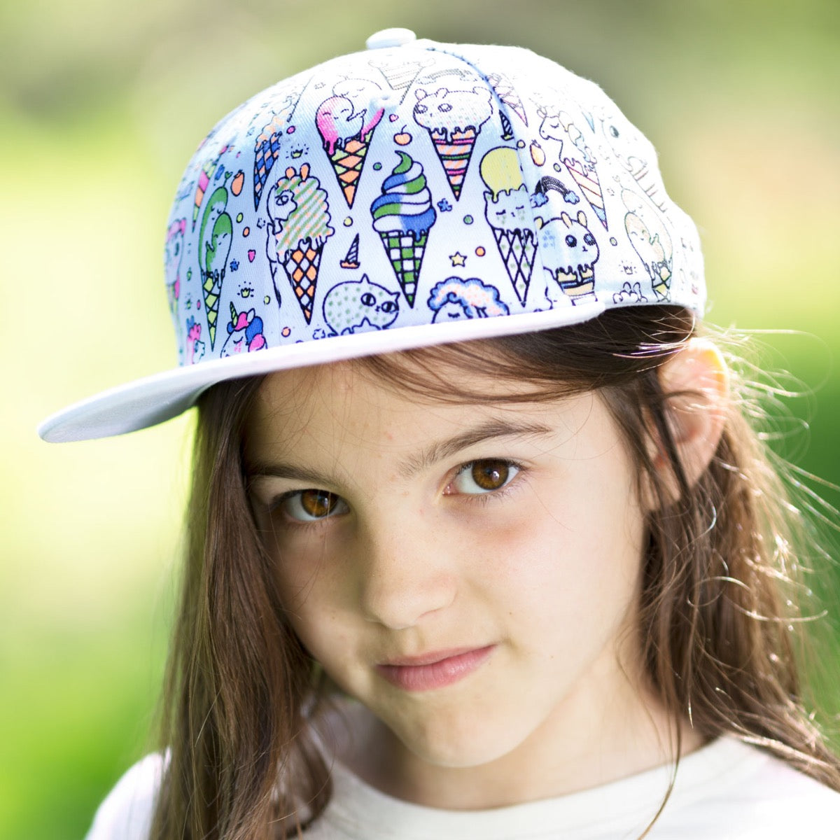 IceKream Unicorn Color In Snapback Cap